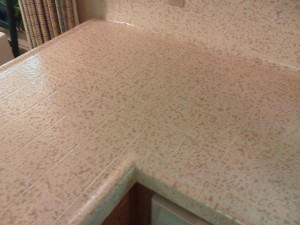 old tile counter top looks new again