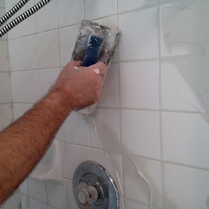 Shower regrouting